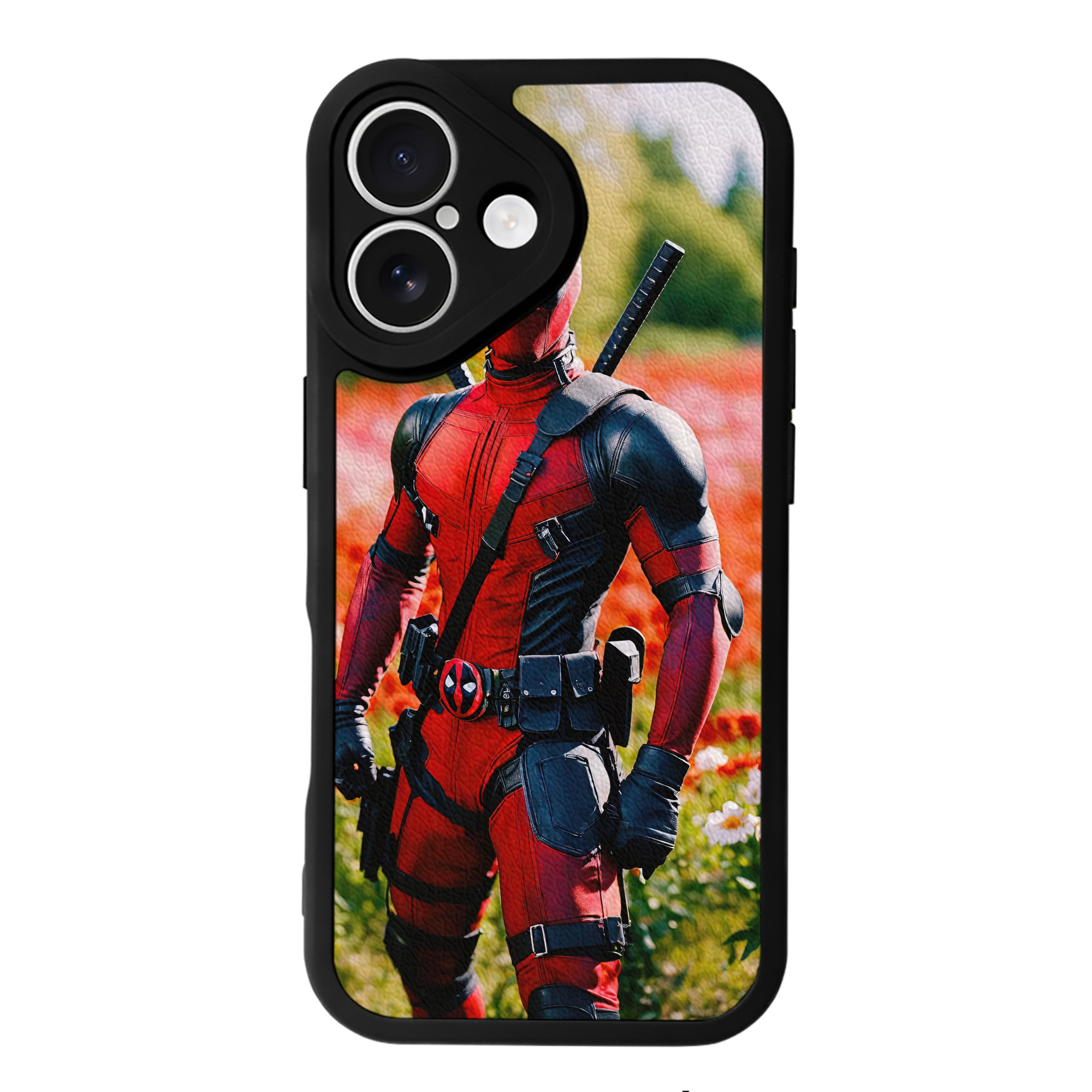 （画像用） Deadpool デッドプール 【iPhone 16シリーズ対応】シリコンスマホケース（レザー調） 材質：シリコン